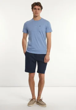 Clearance River Woods Custom fit basic pima katoen T-shirt borstzak oase mix -