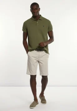 Discount River Woods Custom fit basic pima katoen polo olijfgroen -