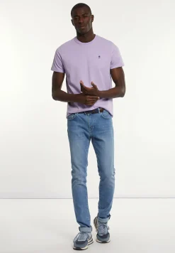 Fashion River Woods Custom fit basic pima katoen T-shirt lavender -