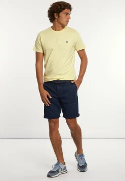 Outlet River Woods Custom fit basic pima katoen T-shirt banana -