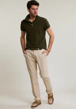 Best River Woods Custom fit basic pima katoen polo forest mix -
