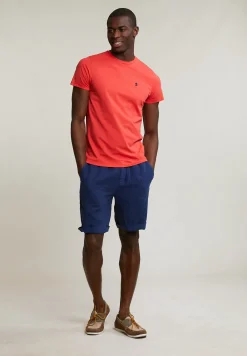 Sale River Woods Custom fit basic pima katoen T-shirt ronde hals cornell red -