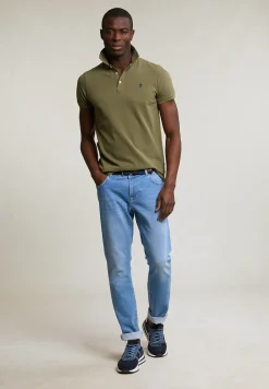 Fashion River Woods Custom fit basic pima katoen polo jeep mix -