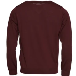 Hot River Woods Custom fit basic trui met V-hals in rood -
