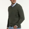 Fashion River Woods Custom fit basic V-hals merinotrui forest mix -