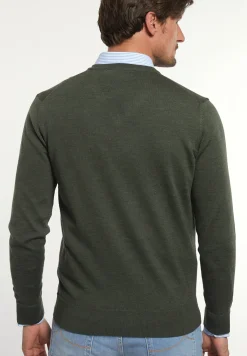 Fashion River Woods Custom fit basic V-hals merinotrui forest mix -