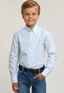 Best River Woods Custom fit effen hemd groen -