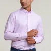 Discount River Woods Custom fit effen katoenen hemd roze -