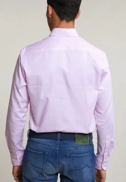 Discount River Woods Custom fit effen katoenen hemd roze -