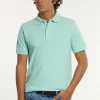 Fashion River Woods Custom fit fancy katoenen pique polo pastel groen -