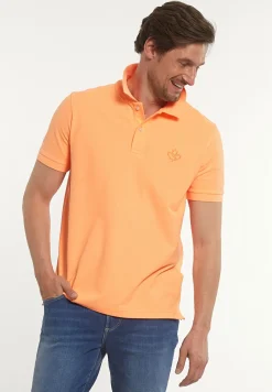 Hot River Woods Custom fit fancy katoenen pique polo neon oranje -