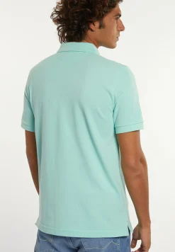 Fashion River Woods Custom fit fancy katoenen pique polo pastel groen -