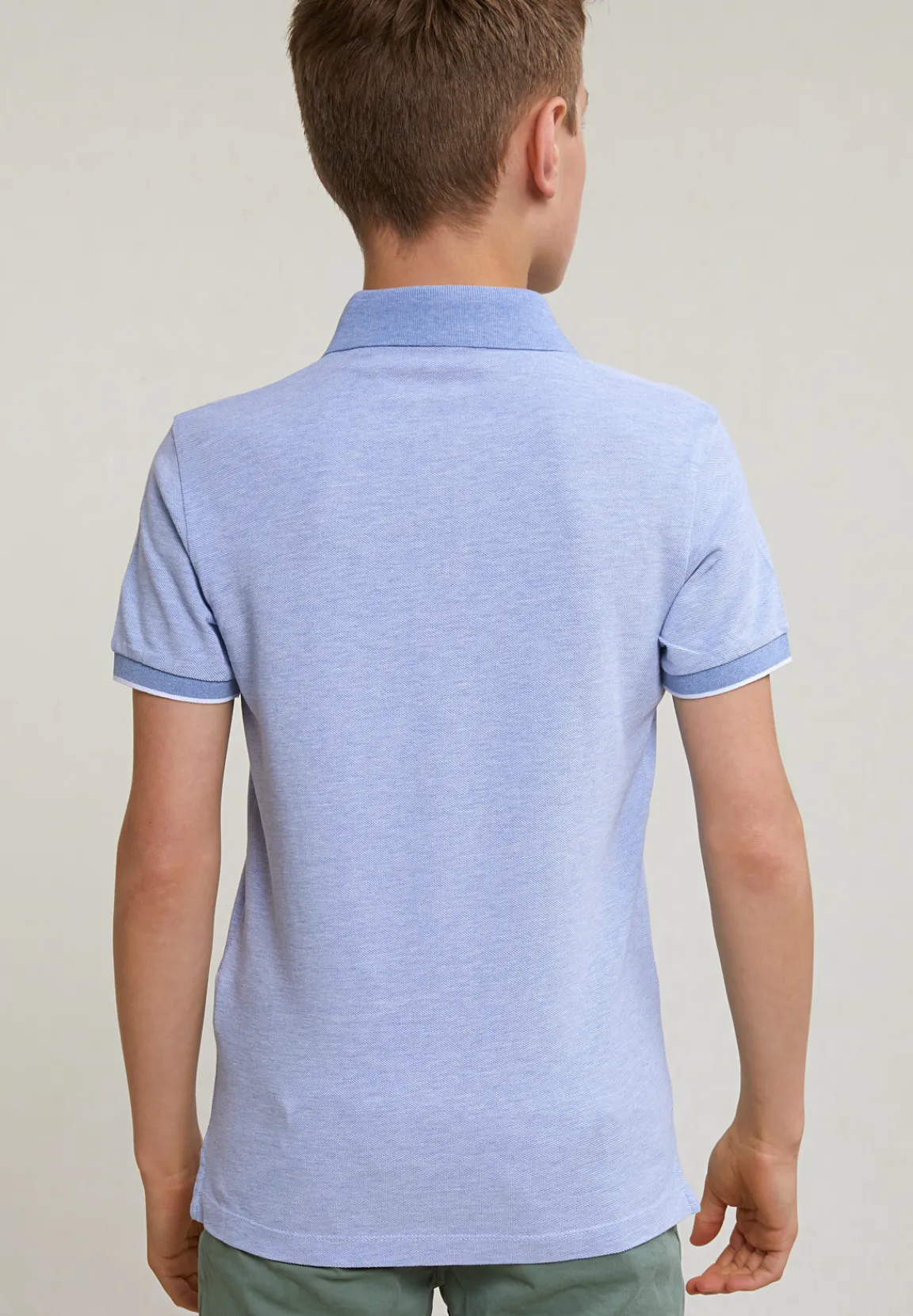 Fashion River Woods Custom fit fancy katoenen polo korte mouwen dark sky mix -