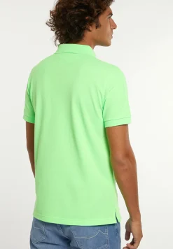 Fashion River Woods Custom fit fancy katoenen pique polo neon groen -
