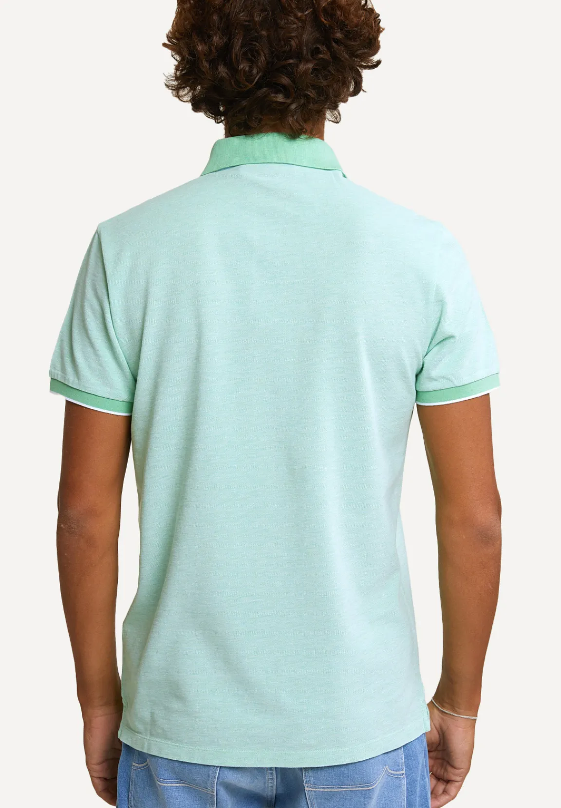 Discount River Woods Custom fit fancy katoenen polo lime mix -