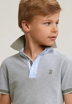 New River Woods Custom fit fancy katoenen polo korte mouwen lt safari mix -