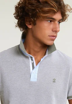 Online River Woods Custom fit fancy katoenen polo lt safari mix -