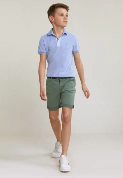 Fashion River Woods Custom fit fancy katoenen polo korte mouwen dark sky mix -