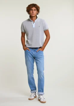 Online River Woods Custom fit fancy katoenen polo lt safari mix -