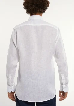 Hot River Woods Custom fit fancy linnen hemd wit -