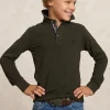 Best River Woods Custom fit fancy pique polo olijfgroen -