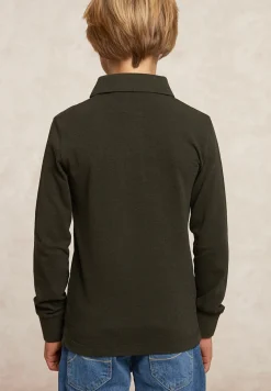 Best River Woods Custom fit fancy pique polo olijfgroen -