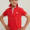 Outlet River Woods Custom fit fancy polo korte mouwen stanford red -