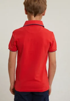Outlet River Woods Custom fit fancy polo korte mouwen stanford red -