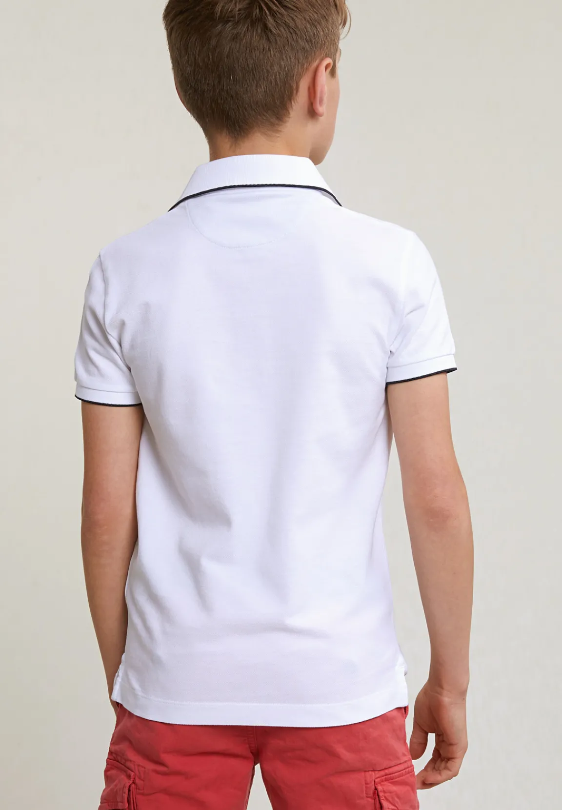 Online River Woods Custom fit fancy polo korte mouwen wit -
