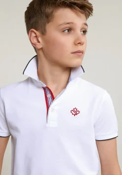 Online River Woods Custom fit fancy polo korte mouwen wit -