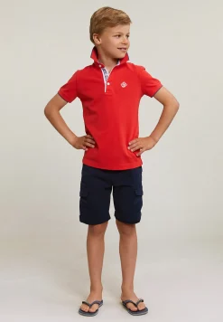 Outlet River Woods Custom fit fancy polo korte mouwen stanford red -