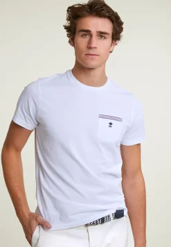 Fashion River Woods Custom fit fancy T-shirt borstzak wit -