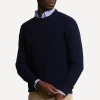 Best River Woods Custom fit fancy wollen trui ronde hals navy -