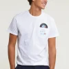 Clearance River Woods Custom fit fantasie T-shirt borstzak wit -