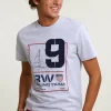 Discount River Woods Custom fit fantasie T-shirt korte mouwen oyster mix -