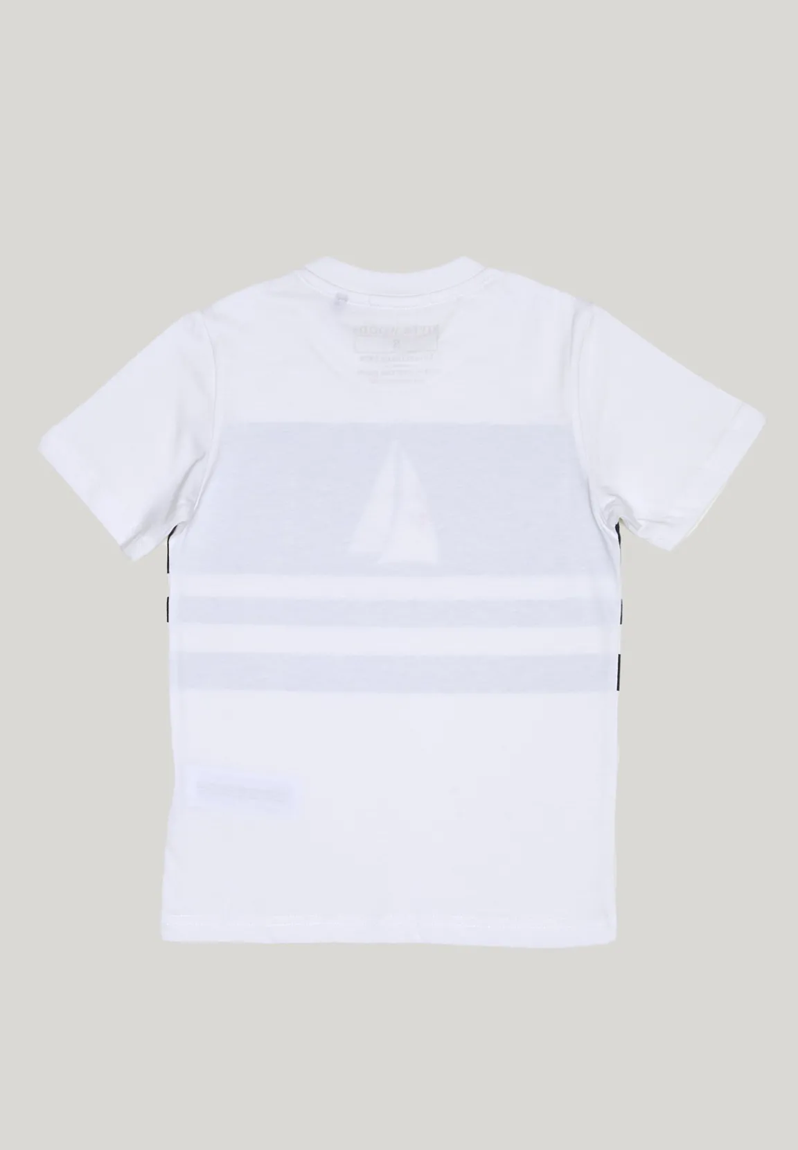 Discount River Woods Custom fit fantasie T-shirt wit/navy -