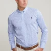 New River Woods Custom fit fantasiehemd blauw/wit -