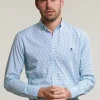 Online River Woods Custom fit fantasiehemd blauw/groen -