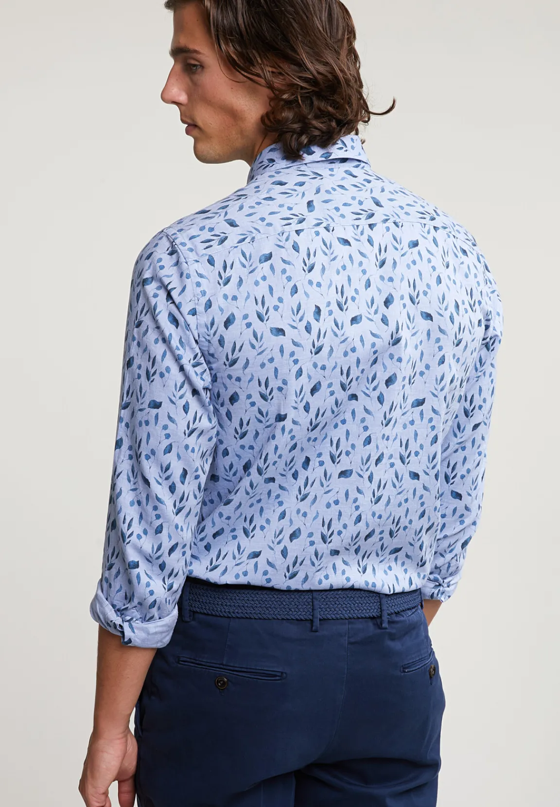 Outlet River Woods Custom fit fantasiehemd blauw -