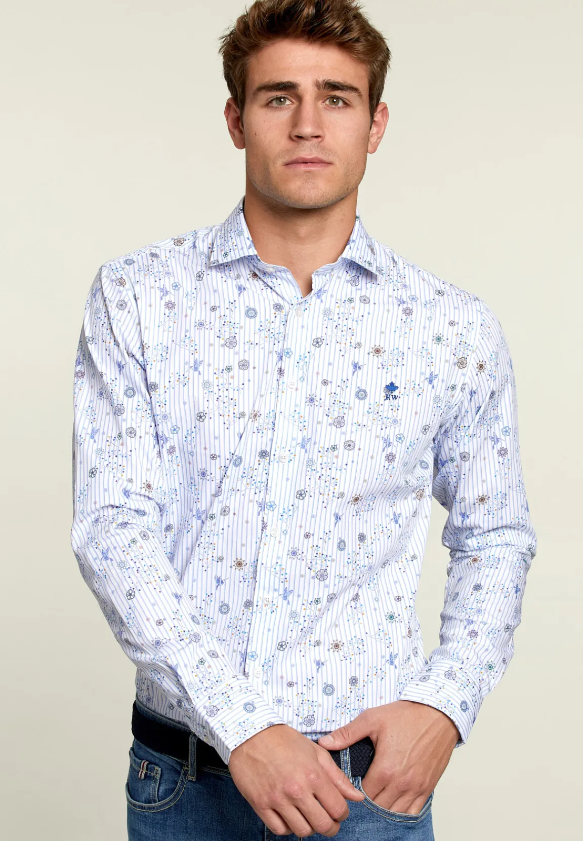 New River Woods Custom fit fantasiehemd multi -