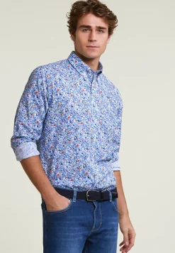 Outlet River Woods Custom fit gebloemd hemd multi -