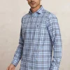 Hot River Woods Custom fit geruit flanellen hemd blauw/wit -