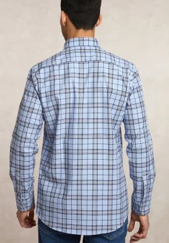 Hot River Woods Custom fit geruit flanellen hemd blauw/wit -