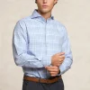 Best River Woods Custom fit geruit hemd blauw/wit -