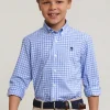 Clearance River Woods Custom fit geruit hemd blauw/wit -
