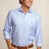 New River Woods Custom fit geruit hemd blauw/wit -