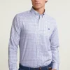Best River Woods Custom fit geruit hemd blauw/beige -