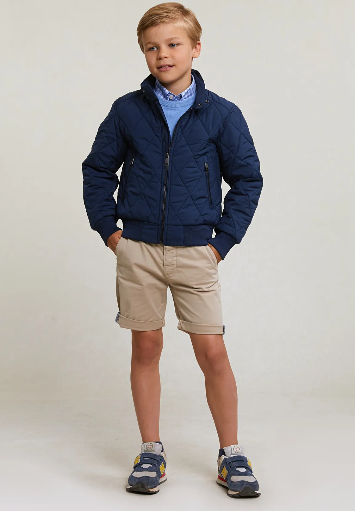 Clearance River Woods Custom fit geruit hemd blauw/wit -