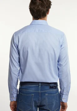 Discount River Woods Custom fit geruit hemd borstzak wit/blauw -