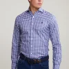 Discount River Woods Custom fit geruit hemd in blauw/wit -